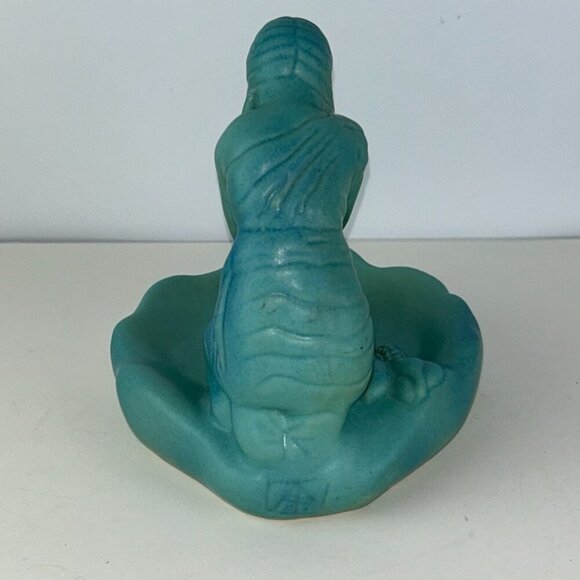 Vintage Van Briggle Pottery Corn Maiden Native American Maize Turquoise Blue 7" - Picture 6 of 15